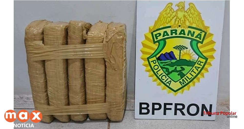 BPFRON apreende maconha, durante abordagem a ônibus em SMI