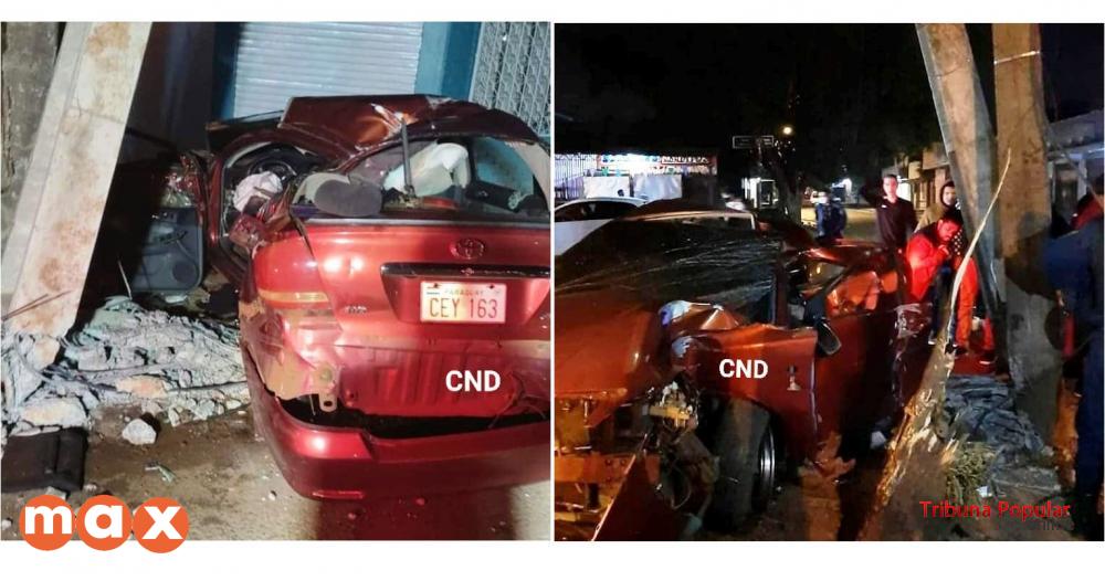 Condutor morre após colidir contra um poste quando fugia da policia
