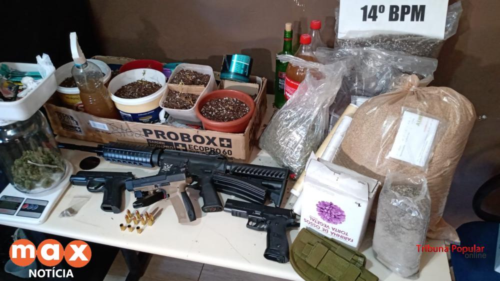 Policia Militar prende homem com armas, munições e drogas no Lagoa Dourada