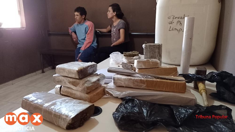 PM prende casal de traficantes de drogas no Bairro Cidade Nova