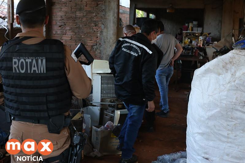 Operação “Heavy Metal” apreende cerca de meia tonelada de fiação sem comprovação de procedência