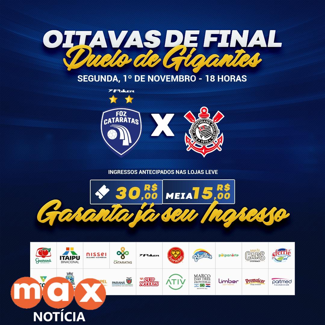 Abertura da venda de ingressos – Foz Cataratas x Corinthians