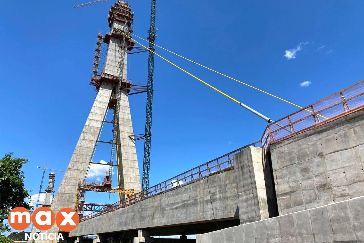 Obras da Ponte da Integração Brasil-Paraguai atingem 71,5% de execução