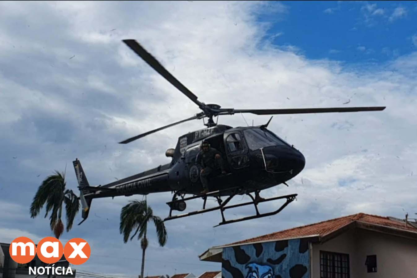 PCPR realiza voos especializados de polícia judiciária no Litoral