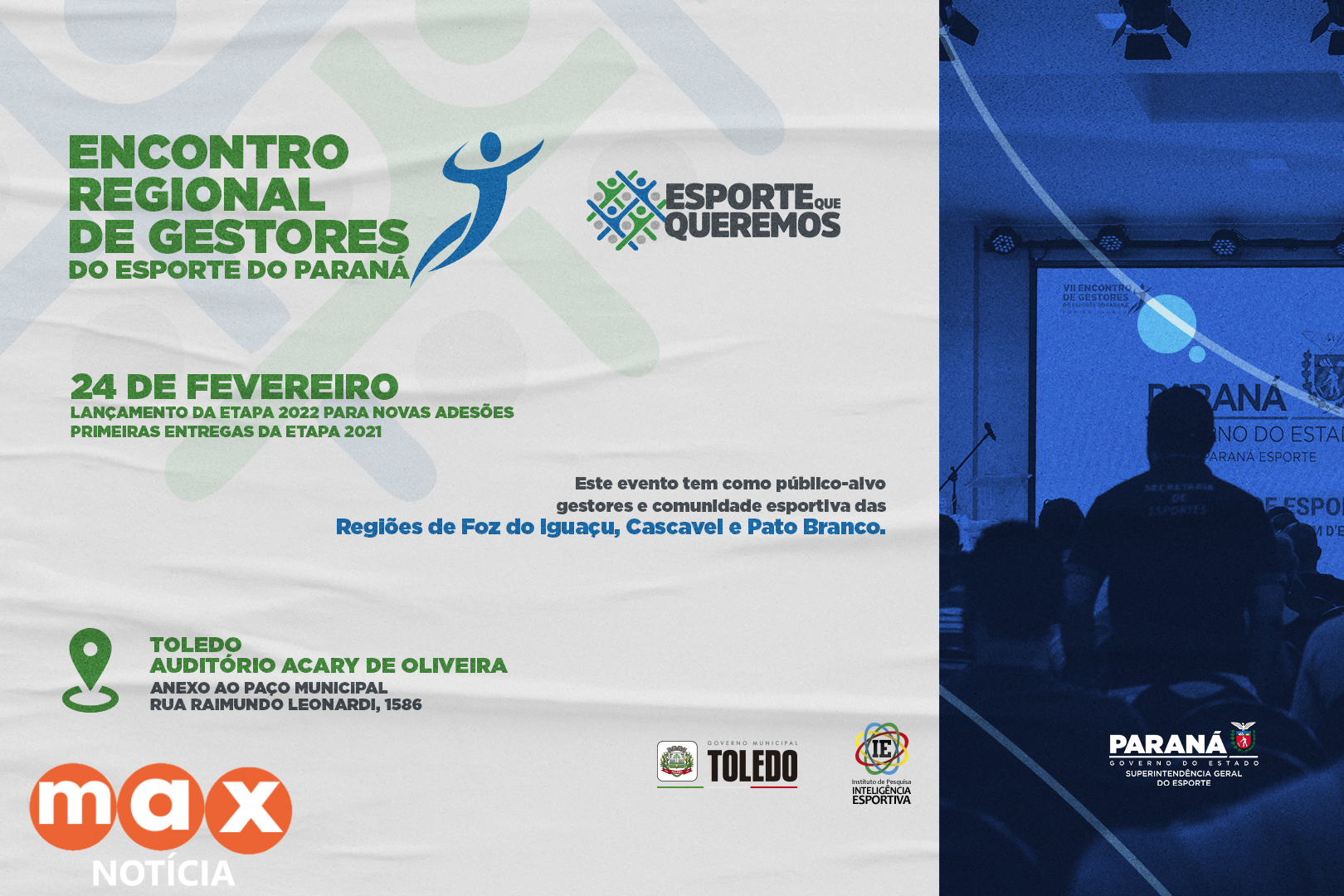 Toledo sedia a 1ª etapa do Encontro Regional dos Gestores do Esporte do Paraná