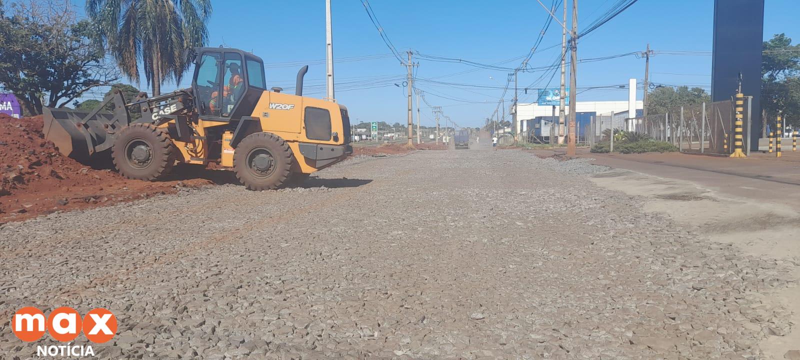 Obras na Avenida Olímpio Rafagnin já têm duas etapas concluídas
