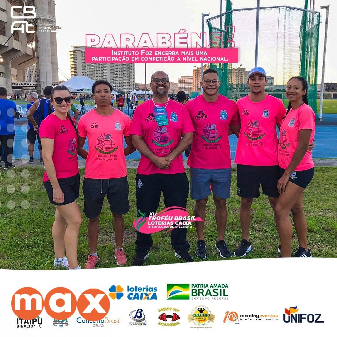 Atletas de Foz ficam entre os 10 melhores do país no Troféu Brasil de Atletismo