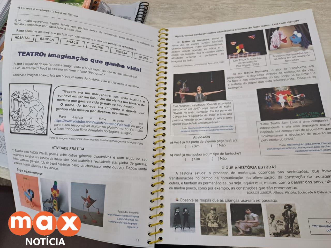 Novas apostilas são entregues às escolas da rede municipal de ensino