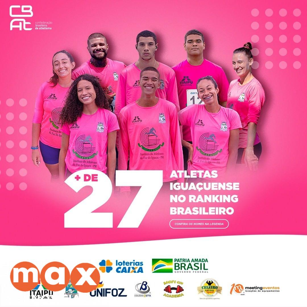 Orgulhos da fronteira: cerca de 30 atletas iguaçuenses integram o ranking brasileiro de atletismo