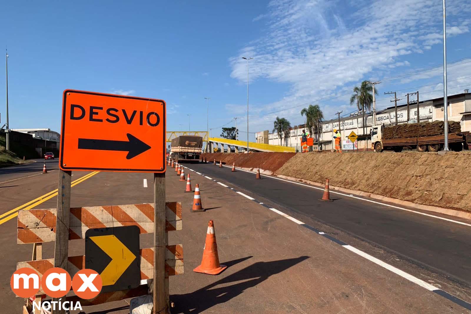 DER/PR alerta para alteração no tráfego no Trevo Cataratas, em Cascavel