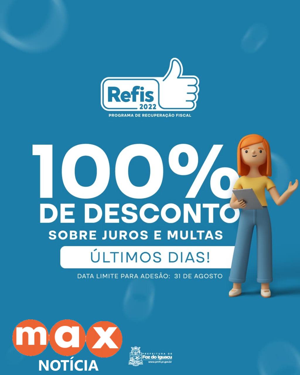 Prazo para aderir ao Refis 2022 encerra dia 31 de agosto