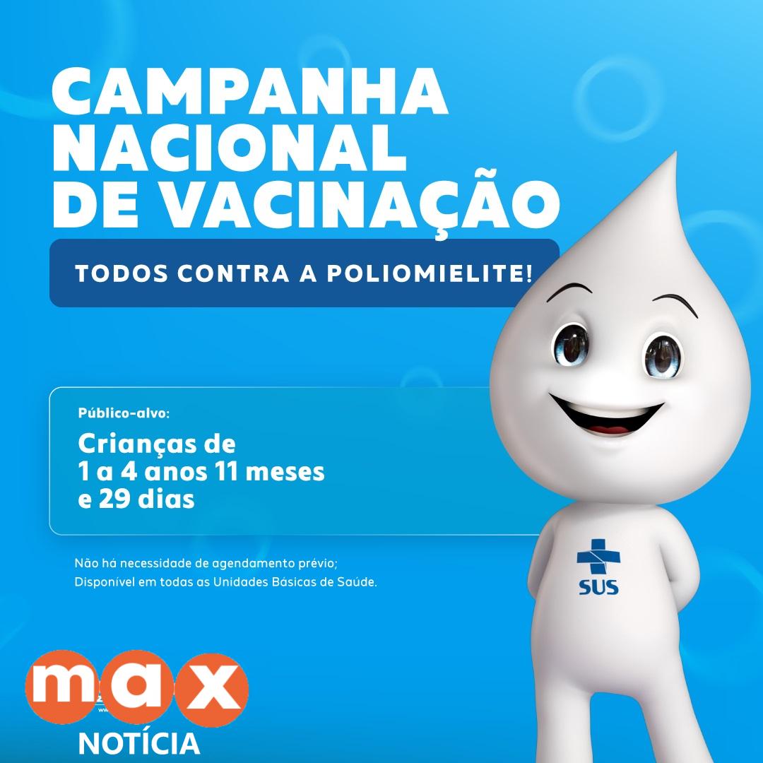 Saúde intensifica campanha de vacinação contra paralisia infantil