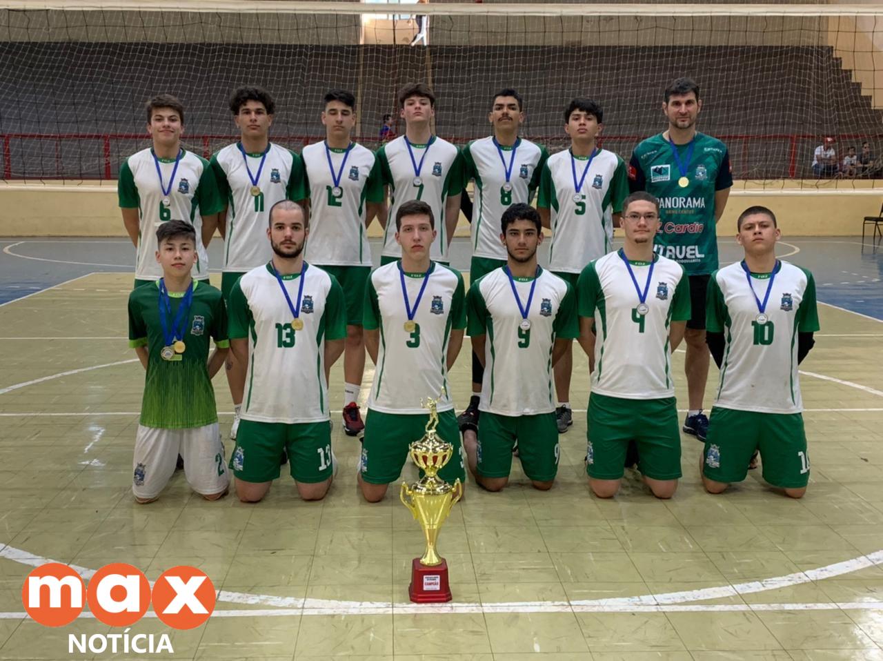 Equipe de voleibol masculino é campeã da 3ª etapa da Copa Oeste