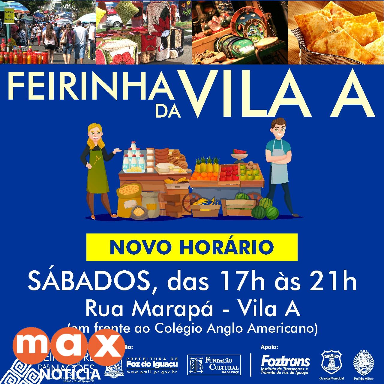 Feirinha da Vila passará a funcionar das 17h às 21h aos sábados