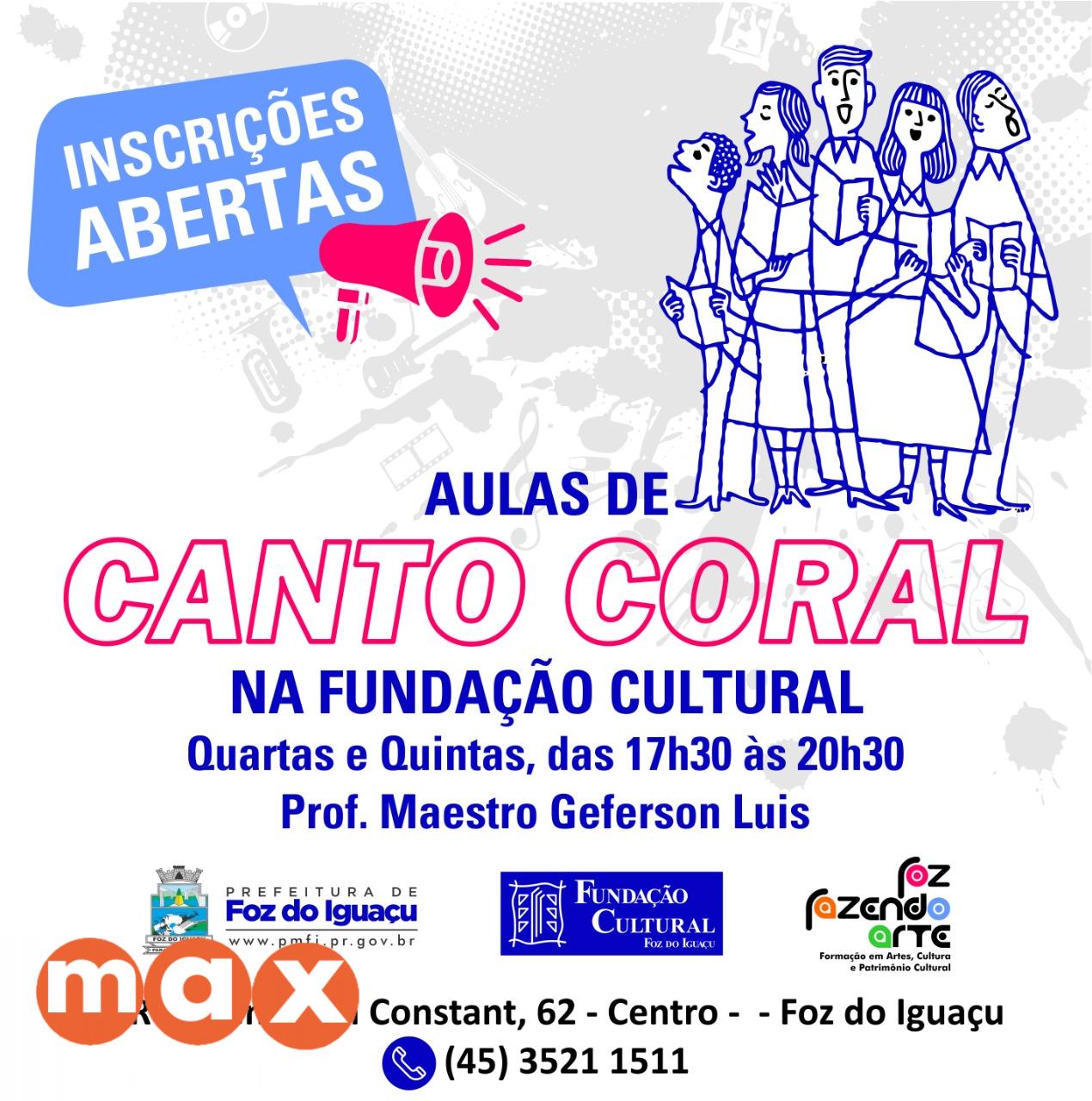 Fundação Cultural abre inscrições para aulas de canto coral