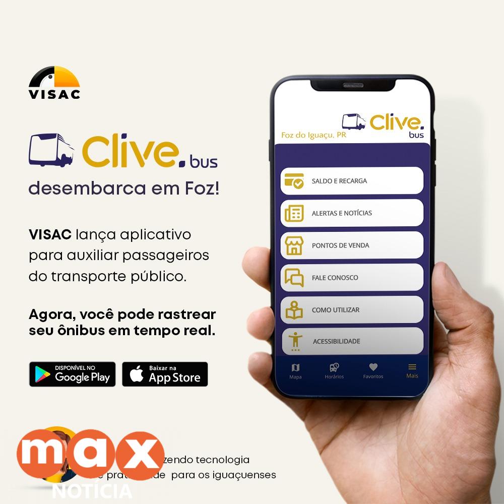 CliveBus: Transporte coletivo de Foz terá aplicativo para auxiliar os passageiros