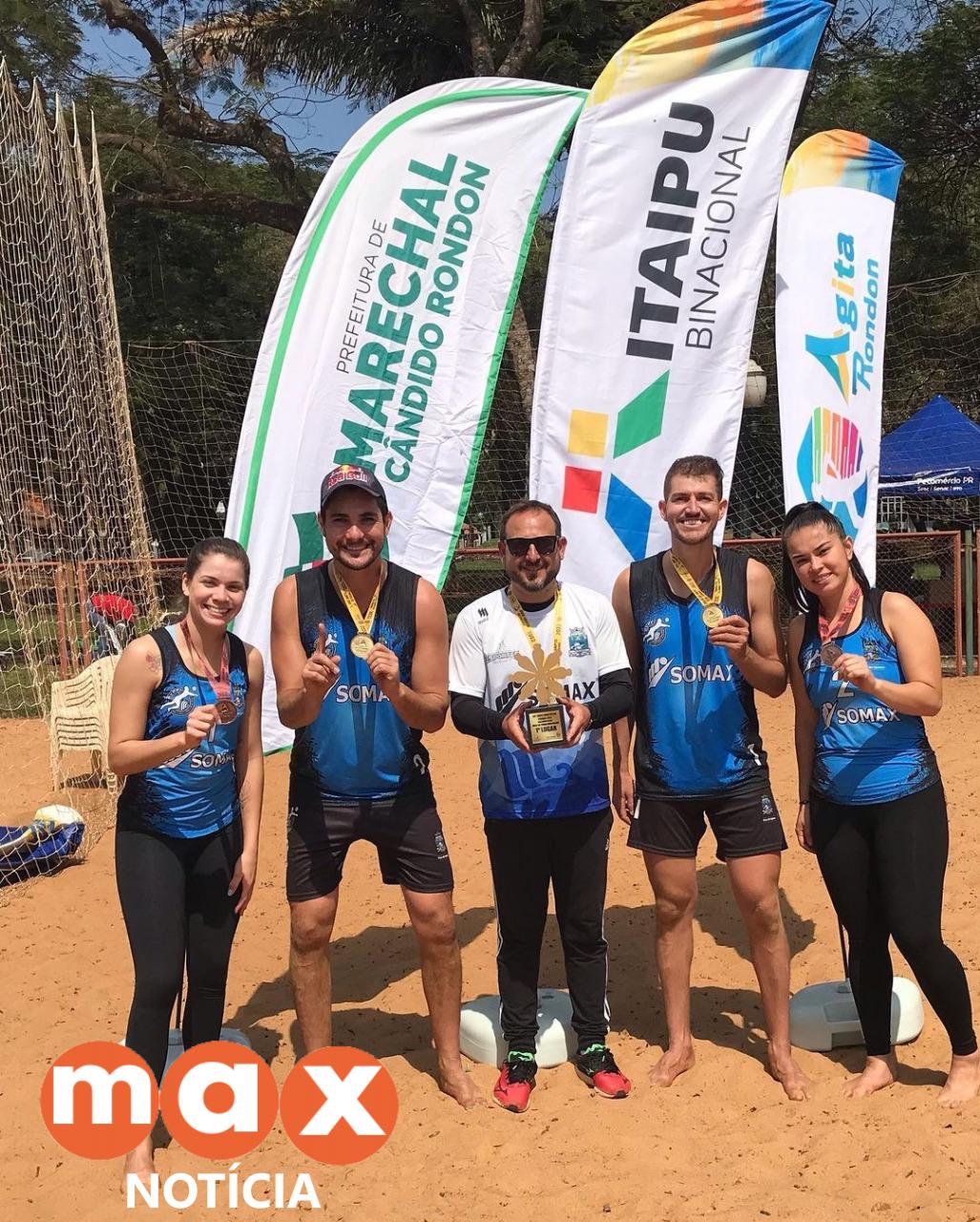 Equipes de vôlei de praia de Foz do Iguaçu ficam entre as melhores da região em campeonato