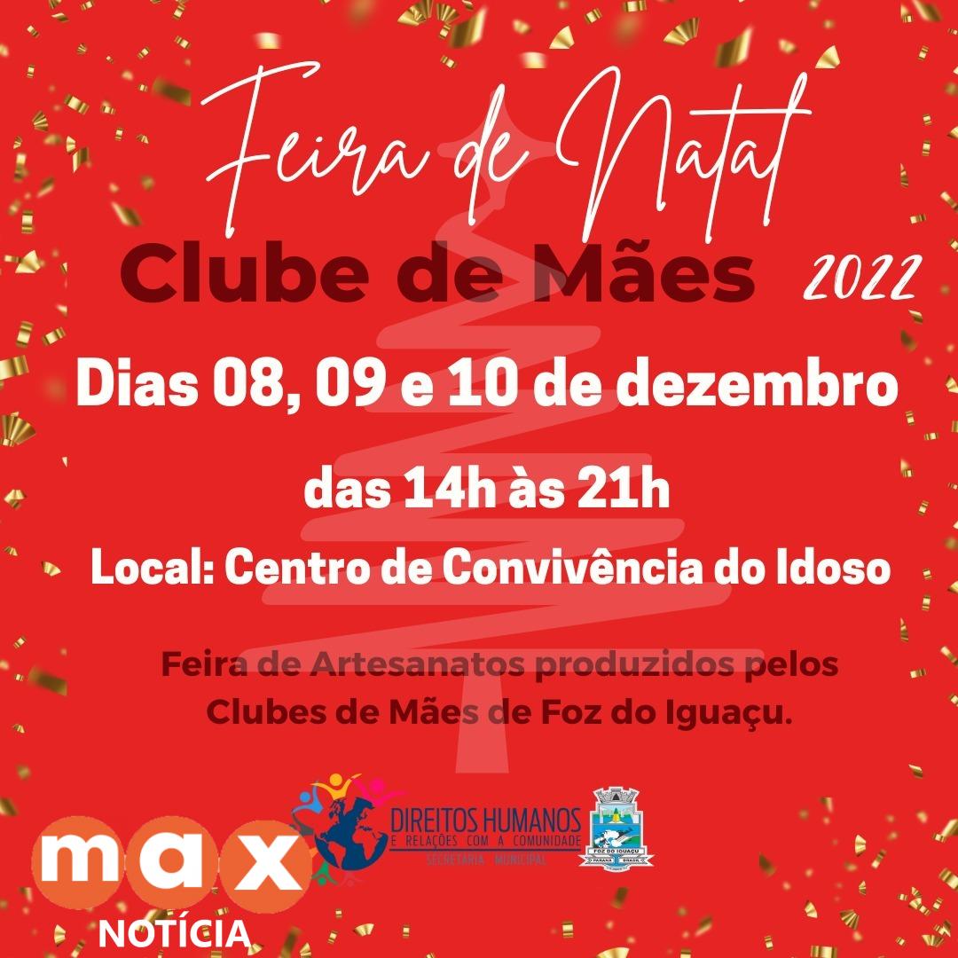 Feira de Natal dos Clubes de Mães começa no dia 08 de dezembro no CCI