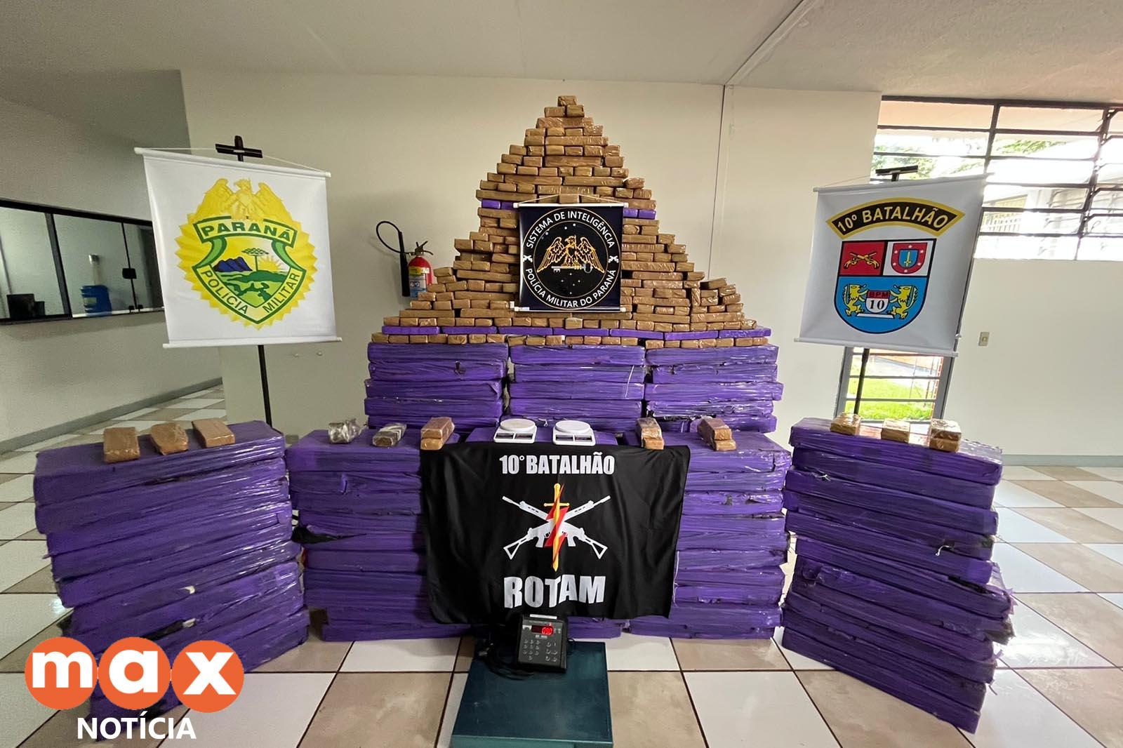 Após denúncia pelo 181, Polícia Militar apreende 912 quilos de drogas em Apucarana