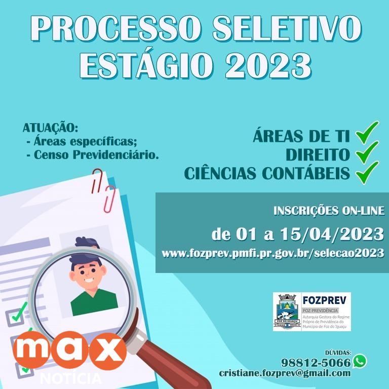 Última semana para inscrições no processo seletivo de estagiários da Fozprev