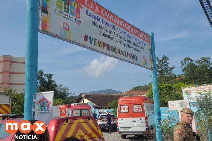 Louco invade creche e mata 4 crianças em Blumenau SC