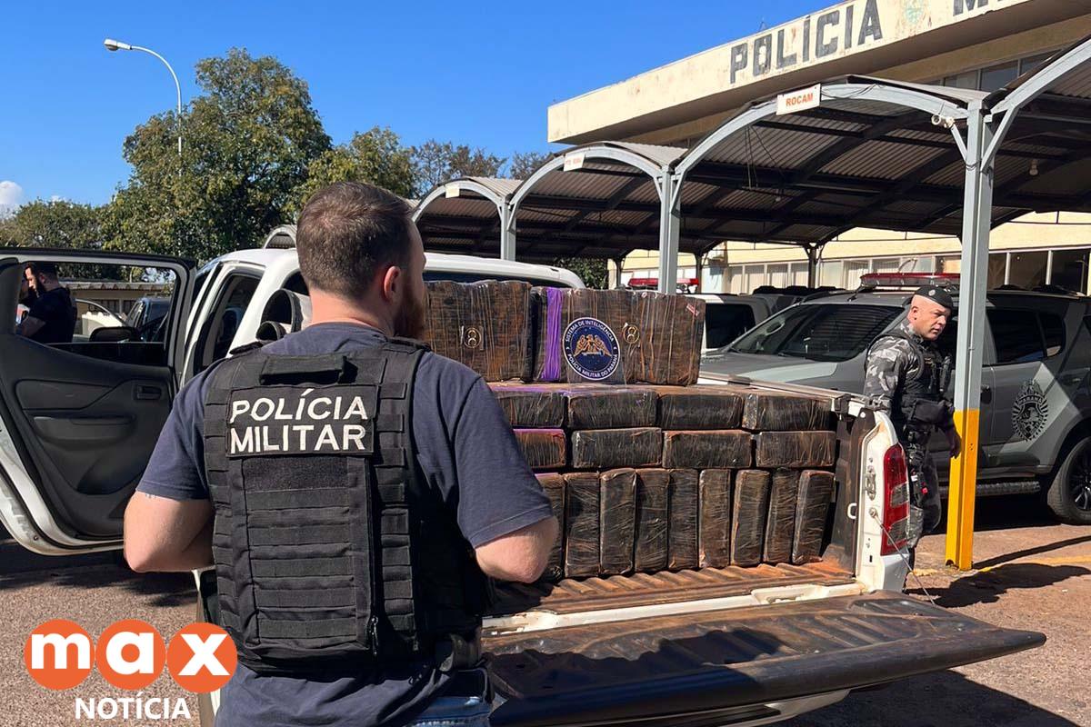 Polícia Militar apreende 1,5 tonelada de droga e munições no Oeste