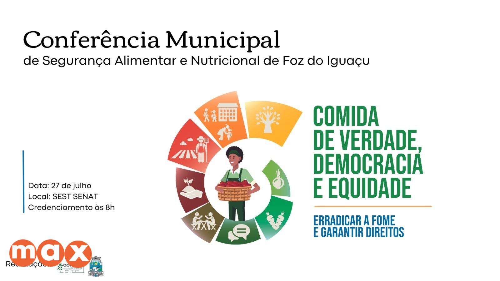IV Conferência Municipal de Segurança Alimentar e Nutricional de Foz será nesta quinta-feira (27)