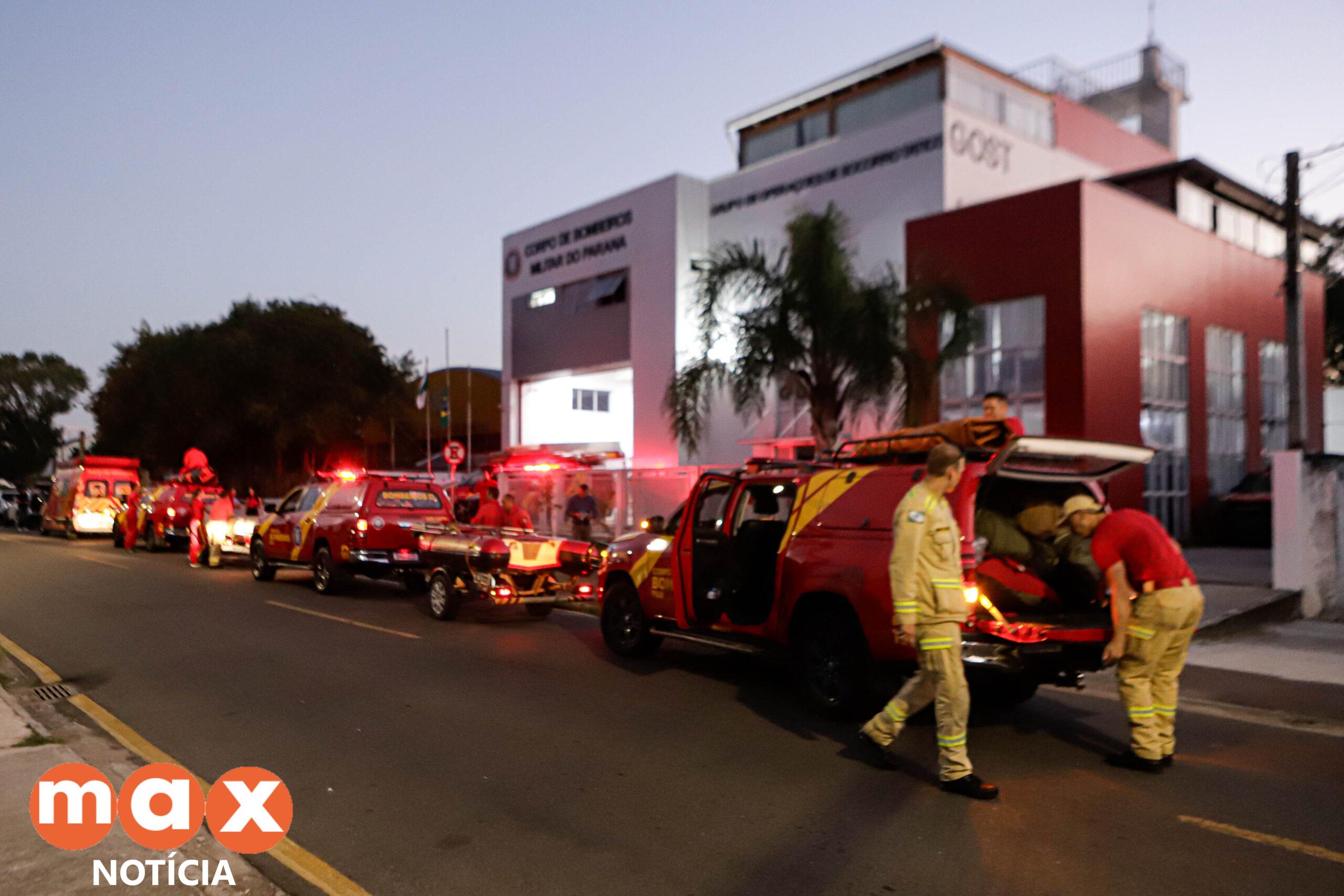 Chuvas: Paraná envia força-tarefa do Corpo de Bombeiros ao Rio Grande do Sul