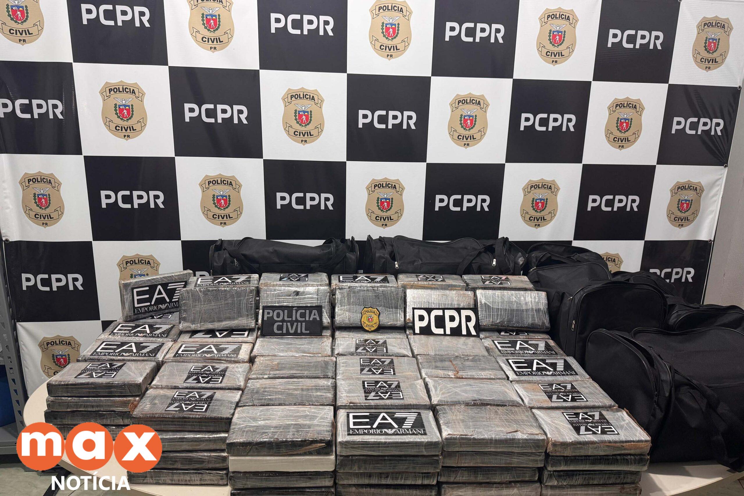 PCPR prende casal com 169 kg de cocaína em desdobramento da maior apreensão do ano