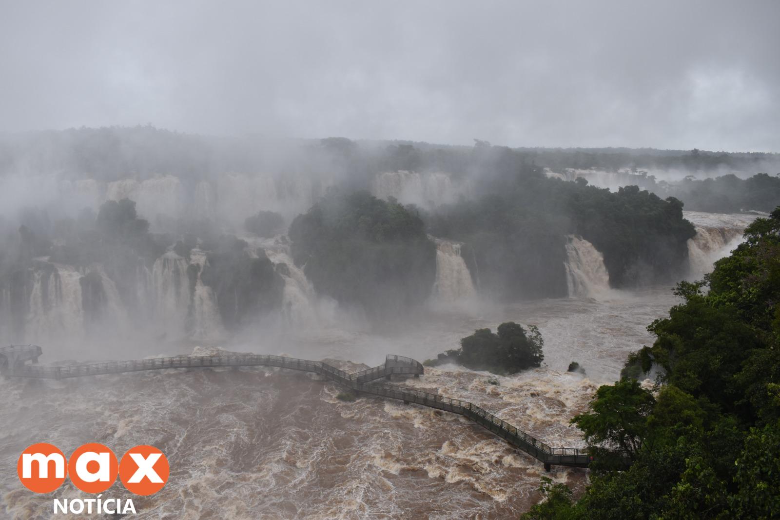 Cataratas do Iguaçu ultrapassa sete milhões de litros d’água por segundo nesta segunda-feira, 9 de dezembro