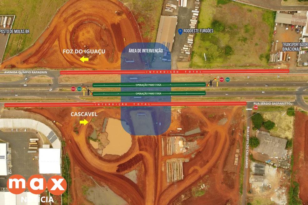 BR-277 terá operação pare-e-siga em Foz do Iguaçu neste final de semana