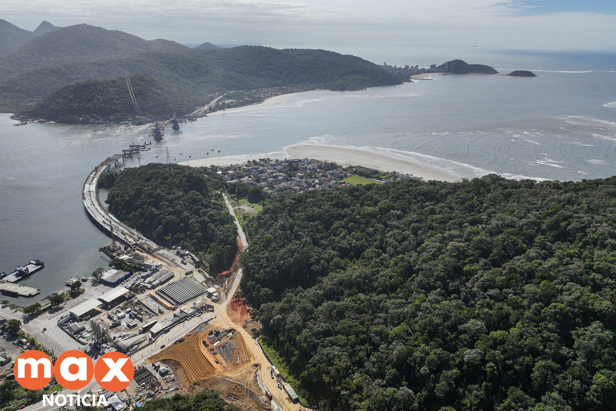 Com acessos mais visíveis, Ponte de Guaratuba alcança 70% de execução