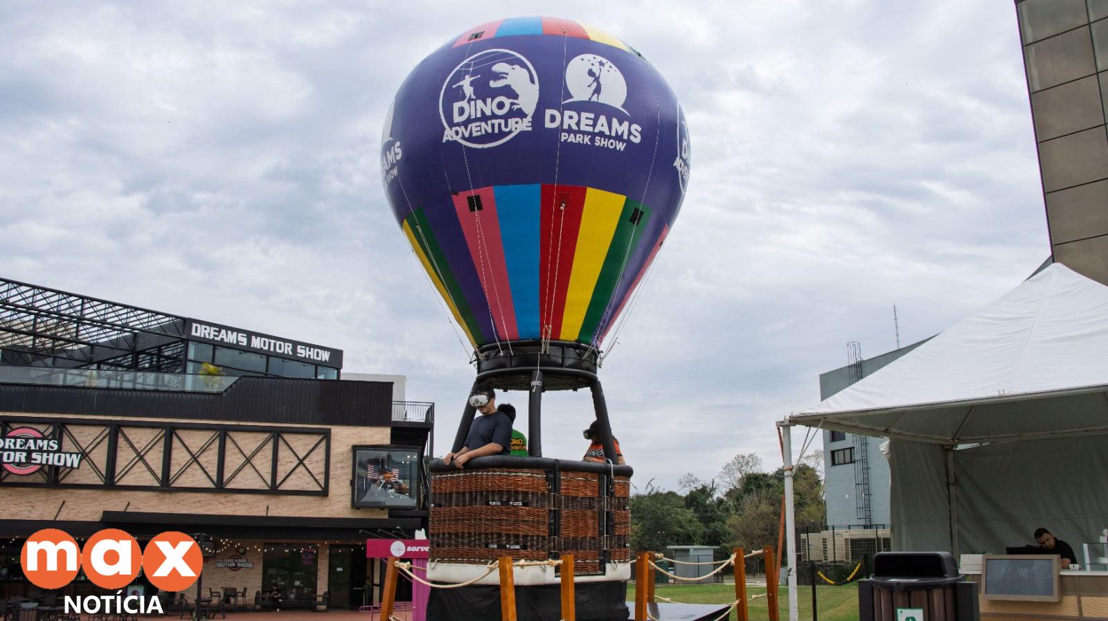 Passeio virtual de balão é a nova atração do Dreams Park Show