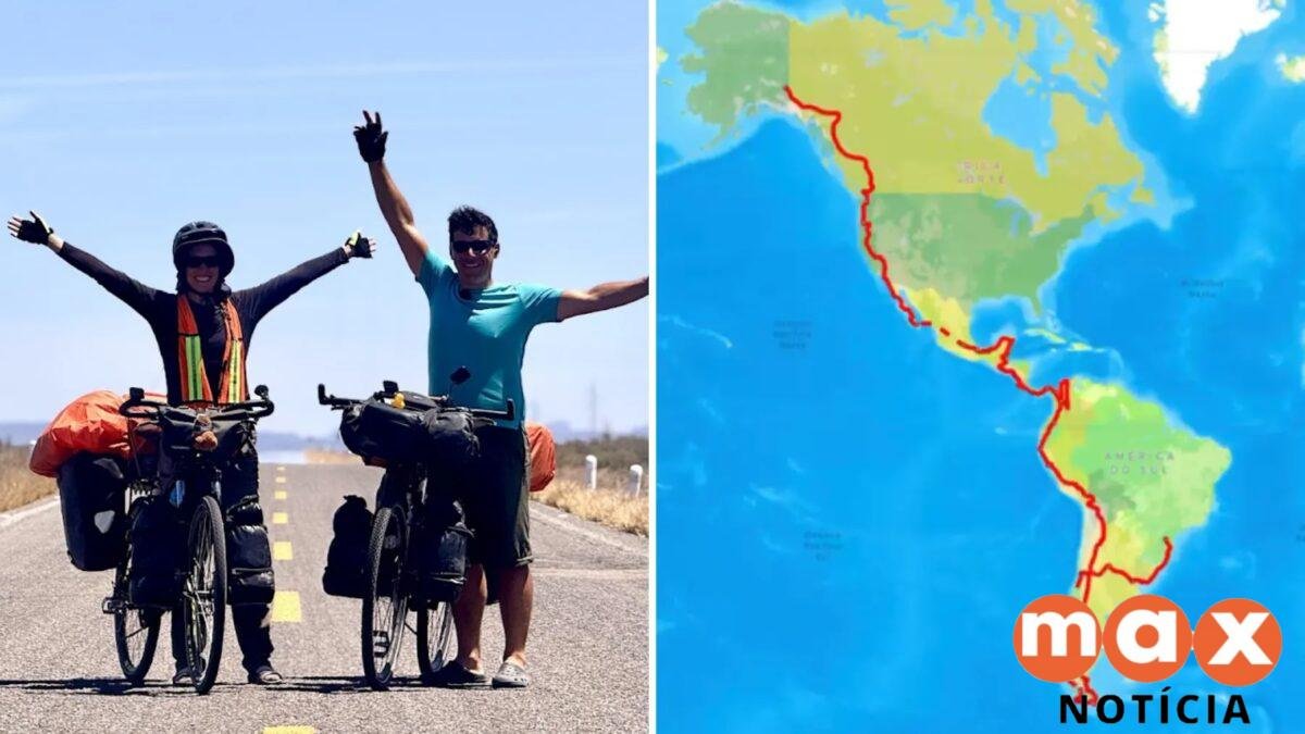 Casal paranaense larga emprego, vende tudo e passa mais de dois anos viajando de bicicleta para cruzar a América, de Ushuaia ao Alasca