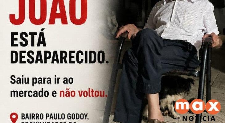 Idoso de 85 anos está desaparecido em Cascavel