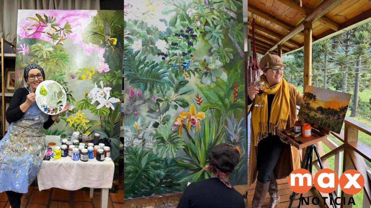 Artista do Paraná vê encomendas 'explodirem' após quadro dela viralizar nas redes e fecha agenda até 2028: 'Não estava esperando'