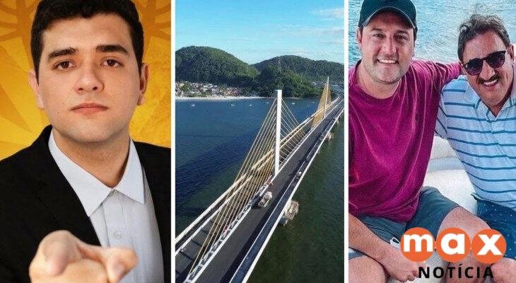Bertolucci acusa governo de “sumir” com R$ 100 milhões da Ponte de Guaratuba e cobra explicações sobre obra