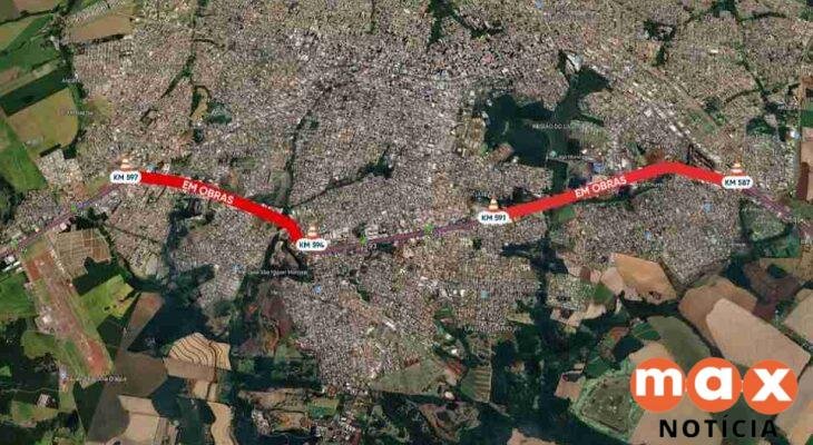 EPR Iguaçu retoma frente de obras noturnas de recuperação do pavimento no perímetro urbano de Cascavel