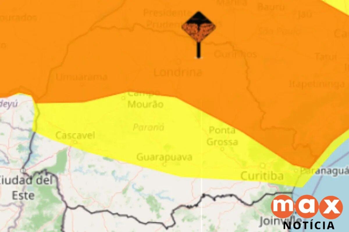 Paraná recebe dois alertas de tempestade para 318 cidades; veja a lista e a previsão do tempo