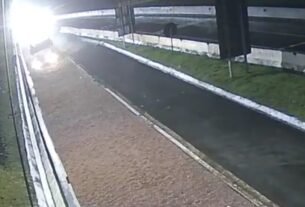 VÍDEO: caminhão carregado com cereais perde freio e entra em área de escape da BR-277, no Paraná