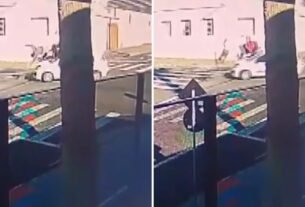 VÍDEO: motociclista é arremessado após ser atingido por carro que furou preferencial, no Paraná