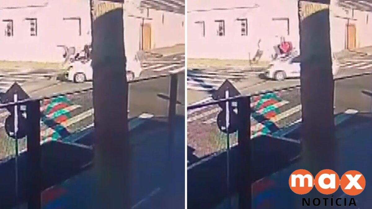 VÍDEO: motociclista é arremessado após ser atingido por carro que furou preferencial, no Paraná