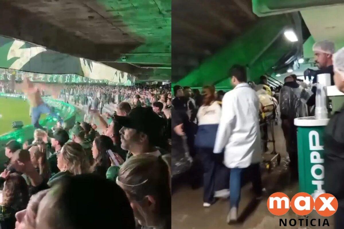 VÍDEO: torcedor cai de arquibancada superior do Couto Pereira durante jogo em Curitiba