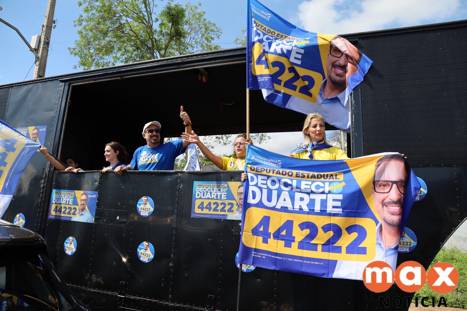 Deoclecio Duarte encerra campanha com grande carreata e clima de entusiasmo