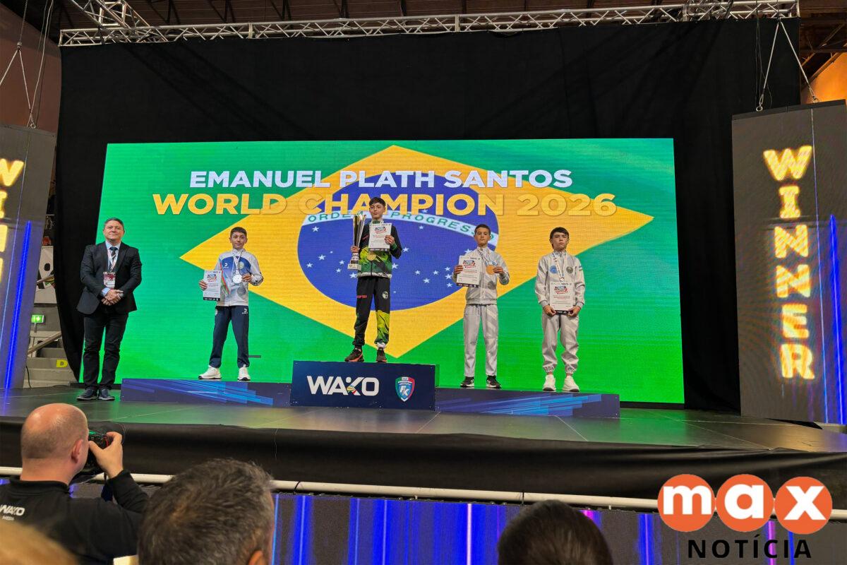 Atleta paranaense de 13 anos ganha ouro inédito no Mundial