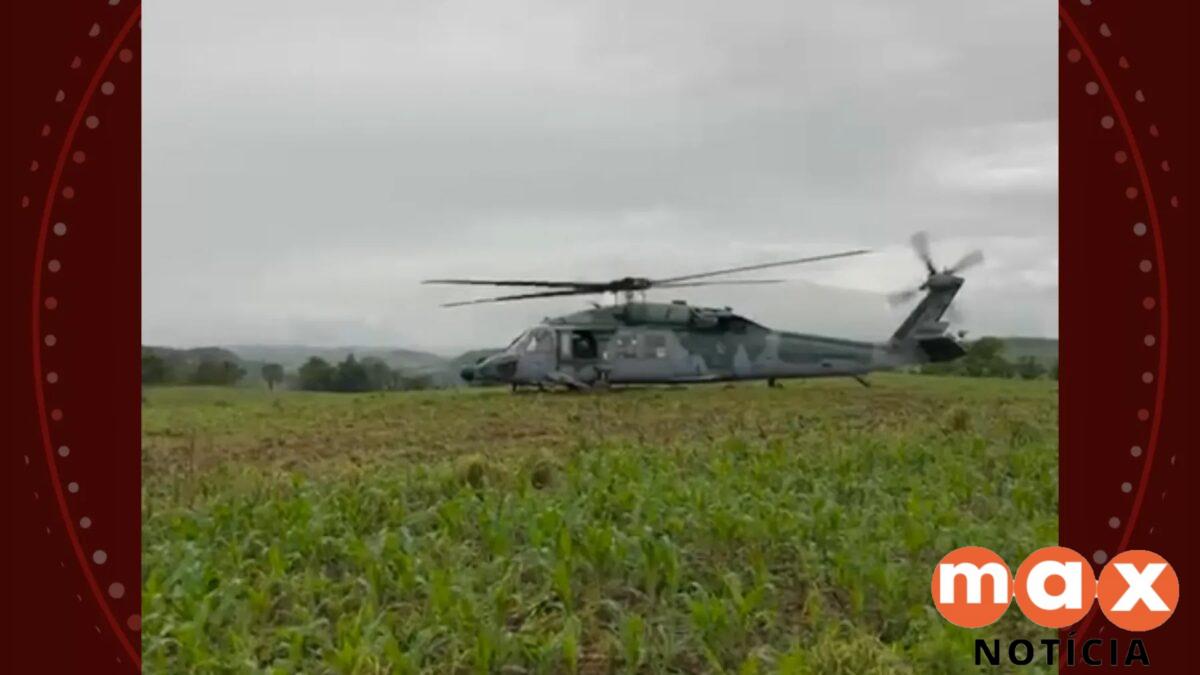 Helicóptero da FAB faz pouso de emergência em milharal no PR