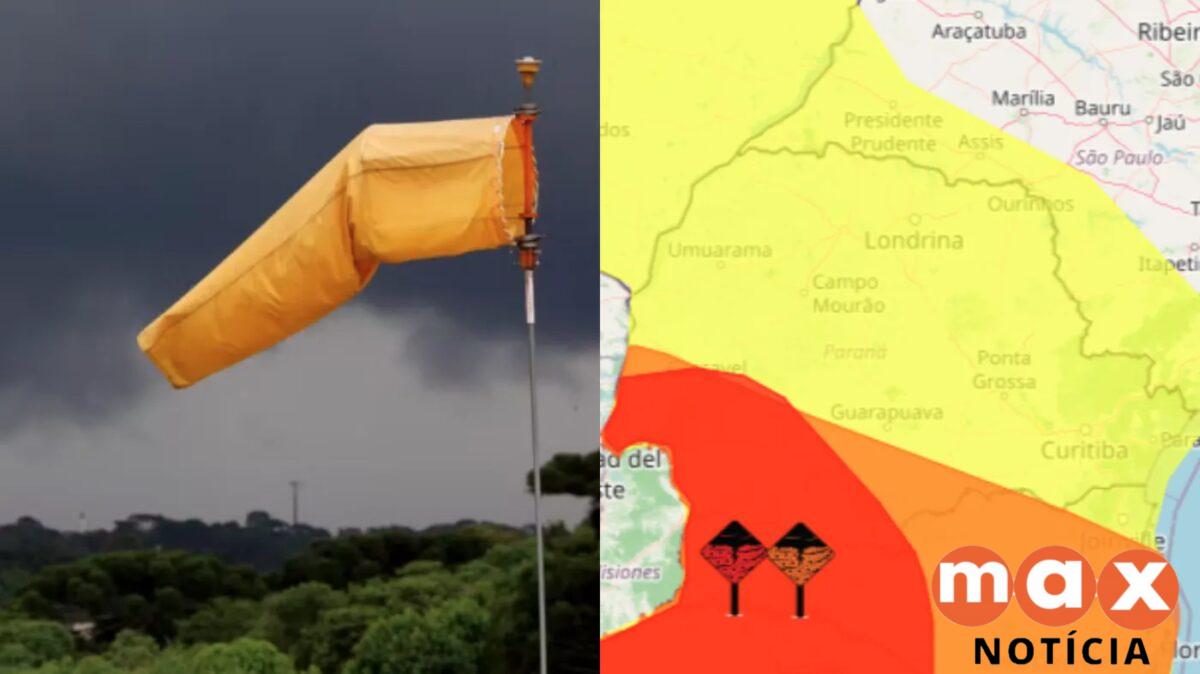 Paraná sob alerta: Inmet emite três níveis de perigo para temporais