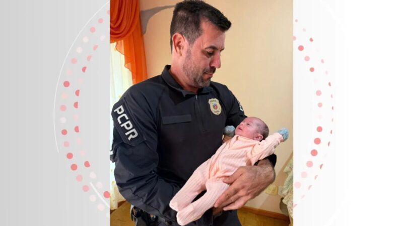 Policial de folga salva bebê prematura de engasgo no Paraná